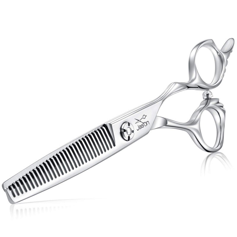 JASON 6" Blending Hair Scissors, 30 Teeth Hair Thinning Scissor Professional Trimming Hair Cutting Shears for Barber, Hairdresser, Stylist, Women and Men, Japanese 440C Stainless Steel Christmas Gift - Image 1